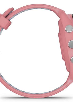 Спортивний годинник garmin forerunner 265s black bezel with light pink case and light pink/whitestone silicone band7 фото