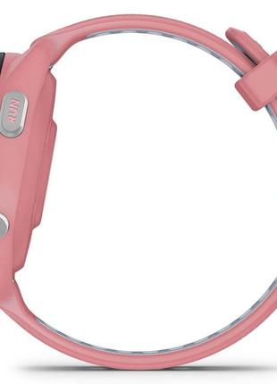 Спортивний годинник garmin forerunner 265s black bezel with light pink case and light pink/whitestone silicone band5 фото