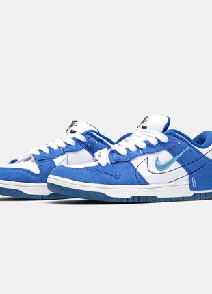 Nike dunk low disrupt 2 white royal1 фото