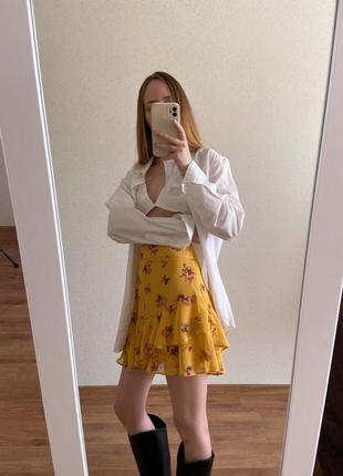 Шифоновая юбка с рюшами3 фото