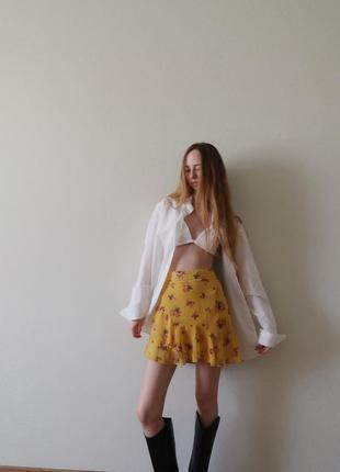 Шифоновая юбка с рюшами2 фото