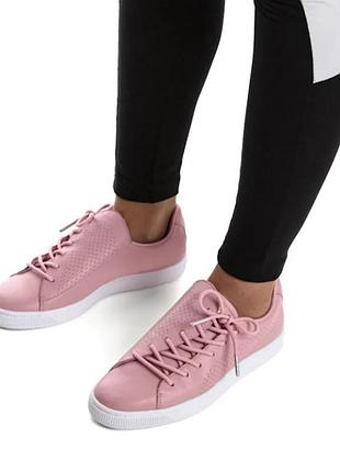 Кеди шкіряні кросівки puma basket crush perf women's sneakers
