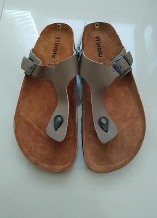 44,45,46 р. inblu шкіряні ортопедичні чоловічі шльопанці сланці