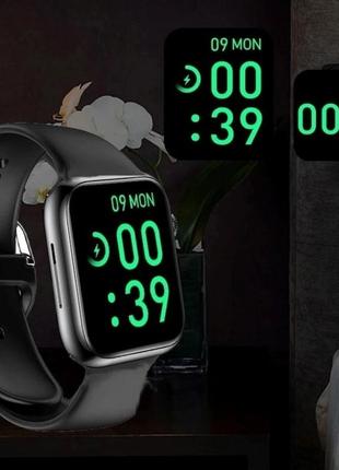 Мужские смарт-часы smart apple black watch, черный6 фото