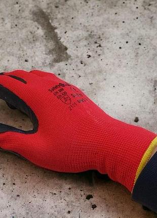 Трикотажные обливные перчатки sg-047, покрытые резиновым покрытием латекс: 13 класс,...