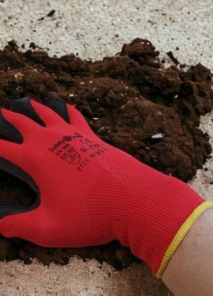 Трикотажные обливные перчатки sg-047, покрытые резиновым покрытием латекс: 13 класс,...