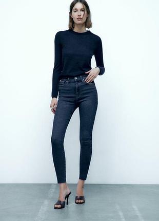 Джинси жіночі zara, колір темно-синій😍 скіні скінні
