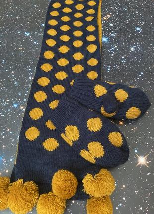 Комплект рукавички+шарфик
