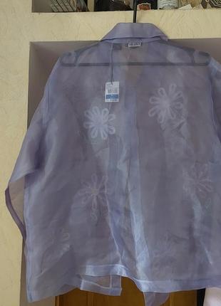 Брендова,нова, 100%шовкова, оверсайз блуза-кардиган2 фото