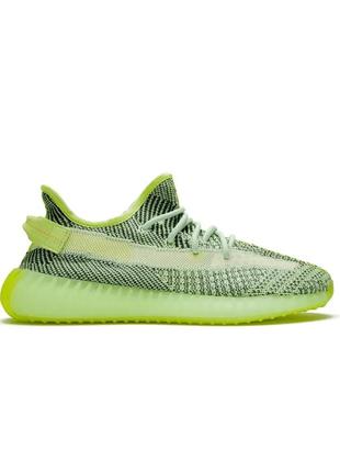 Зеленые мужские текстильные кроссы adidas yeezy boost 350
