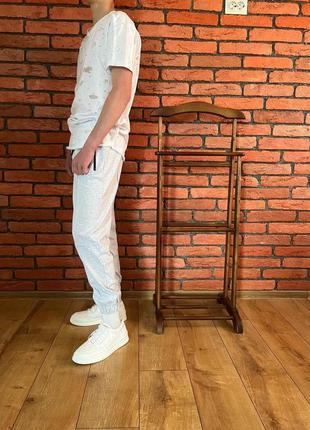 Спортивні штани сірі чоловічі літні / штани вкорочені демісезонні звужені7 фото