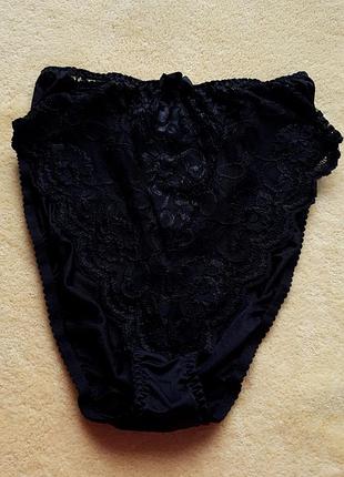 Нові високі великі чорні мереживні трусики хл-ххл/xl-xxl/14-16/42-44/50-52

італія