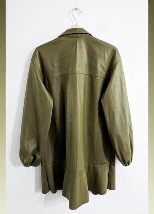 Куртка-сорочка зі штучної шкіри stradivarius3 фото