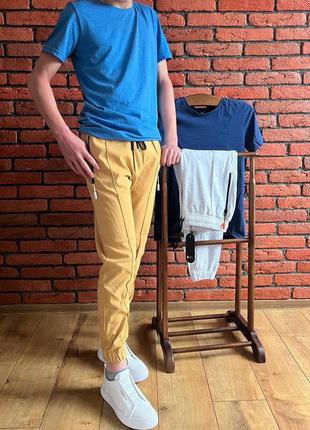 Чоловічі спортивні штани літні на манжеті /вкорочені демісезонні звужені9 фото