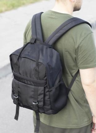 Міський рюкзак сумка urban чорний тканинний з ручками на 13 літрів практичний повсякденний ранець6 фото