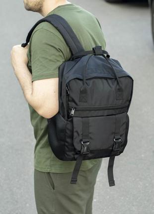 Міський рюкзак сумка urban чорний тканинний з ручками на 13 літрів практичний повсякденний ранець3 фото