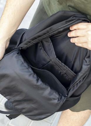 Міський рюкзак сумка urban чорний тканинний з ручками на 13 літрів практичний повсякденний ранець10 фото