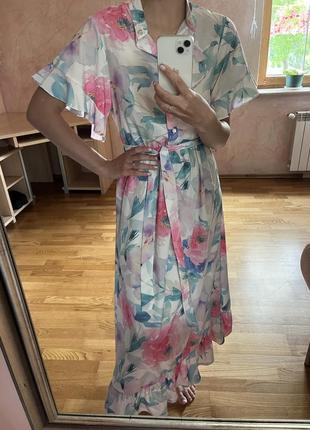Платье с цветочным принтом2 фото