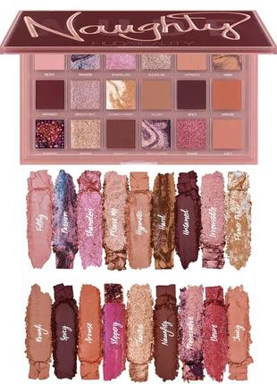 Уцінка ‼ палетка тіней huda beauty nude naughty eyeshadow palette тіні для повік 16.8 г3 фото