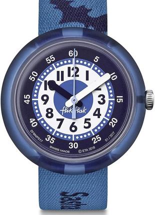 Детские кварцевые часы flik flak, синий, (модель: zfpnp017) швейцария