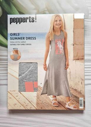 Дитячий довгий сарафан плаття summer pepperts на дівчинку і підлітка 123805 фото