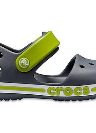 Крокс баябенд сандалі дитячі сірі crocs bayaband sandal kids charcoal7 фото