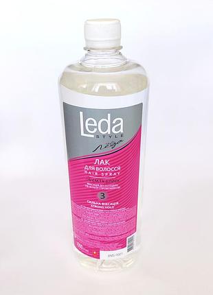 Лак для волосся сильної фіксації leda style №3 1 л