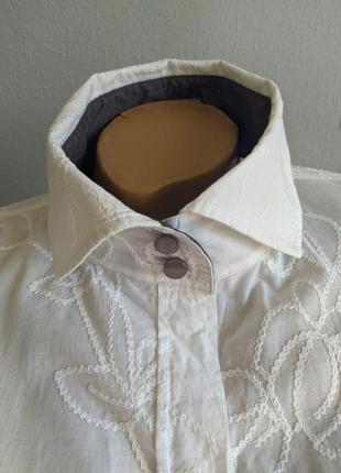 Бавовняна блуза з вишивкою, otto kern.5 фото