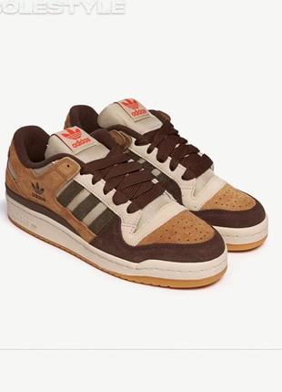 Adidas forum 84 low cl alumin branch brown1 фото