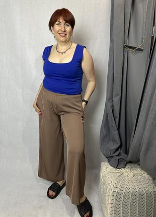 Штани жіночі літні вільні коричневі modna kazka mktrg3179-21 фото