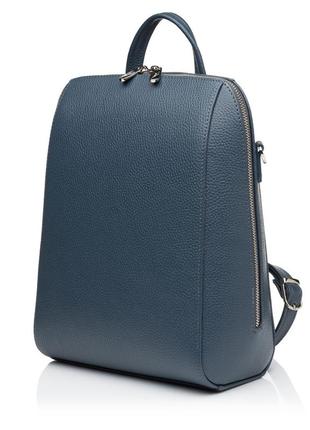 Рюкзак для жінок шкіряний синій vito torelli 1012 1035