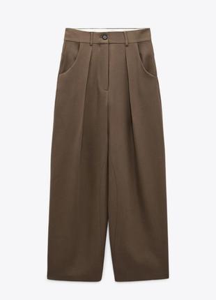 Zara зара длинные брюки брюки из шерсти лимитная коллекция!