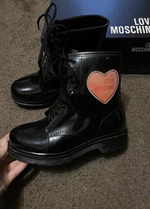 Резиновые ботинки love moschino2 фото