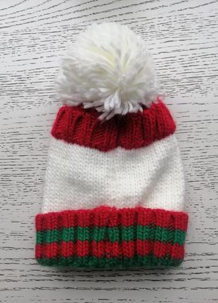 Шапка для малиша "снеговик"