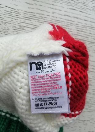 Шапка для малиша "снеговик"