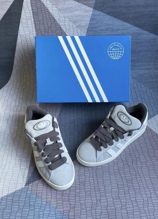 Кросівки кеди adidas campus 00s grey адідас кампус сірі замшеві4 фото