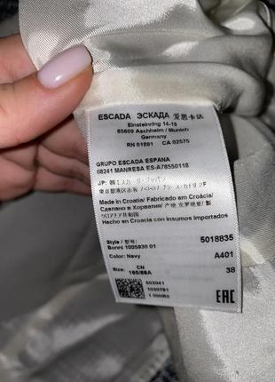 Піджак в клітинку жакет однобортий піджак віскоза escada оригинал пиджак в клетку удлиненный пиджак брендовых пиджак блейзер5 фото