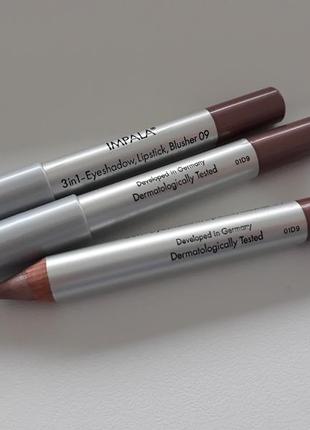 3в1 помада, тени, помада та румьяна от impala