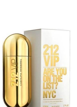 Женская парфюмированная вода carolina herrera 212 vip (гурманский восточный аромат)