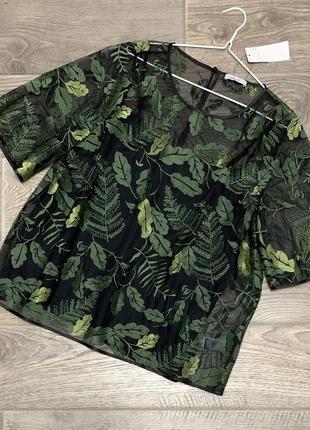 Блуза с вышивкой marks &amp; spencer /per una р. 20/4xl/48