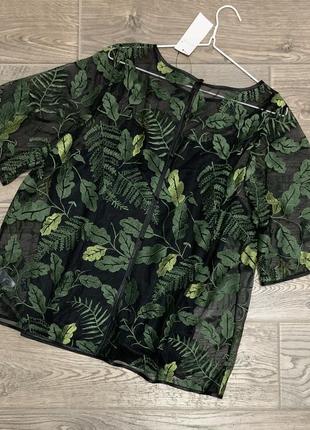 Блуза с вышивкой marks &amp; spencer /per una р. 20/4xl/482 фото