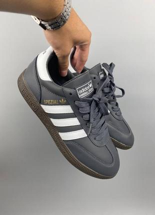 Мужские кроссовки adidas spezial grey адидас спел серое