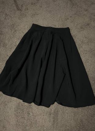 Черная юбка миди1 фото