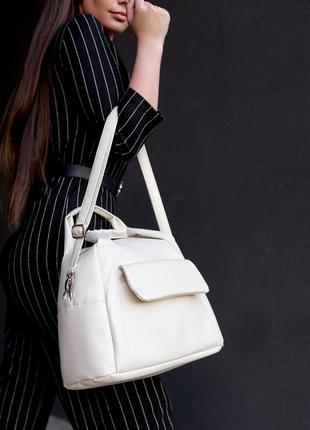 Женская спортивная сумка sambag vogue bks молочная4 фото