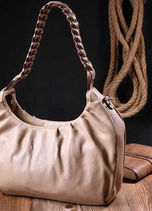Стильная сумка багет karya кожаная2 фото