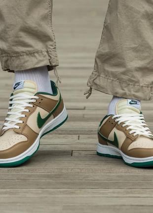 Кросівки nike sb dunk beige green9 фото