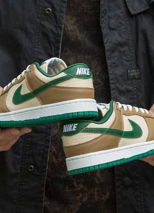 Кросівки nike sb dunk beige green3 фото