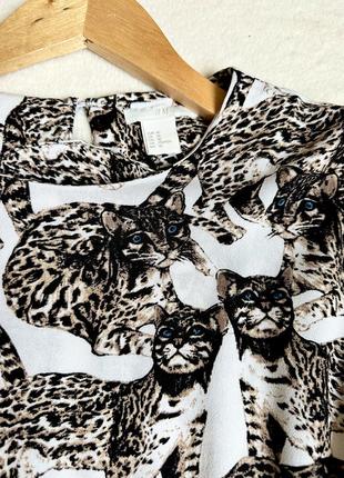 Платье h&m , платье в леопардах, платье с рукавом6 фото