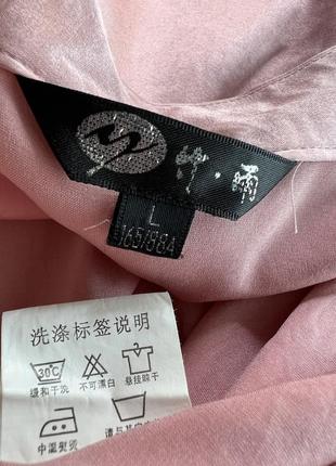 Винтаж, шовк,розовая блуза с вышивкой,рубашка,етно бохо стиль7 фото