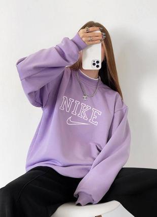 Унисекс винтажный эстетический базовый лавандовый фиолетовый свитшот найк тренд 2023